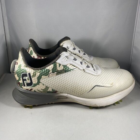 Footjoy Mens 53390J CamoBoa Lace Spikeless Golf Shoes Size 7W White Stratolite - Picture 5 of 10